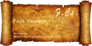 Fajt Csongor névjegykártya
