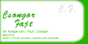 csongor fajt business card